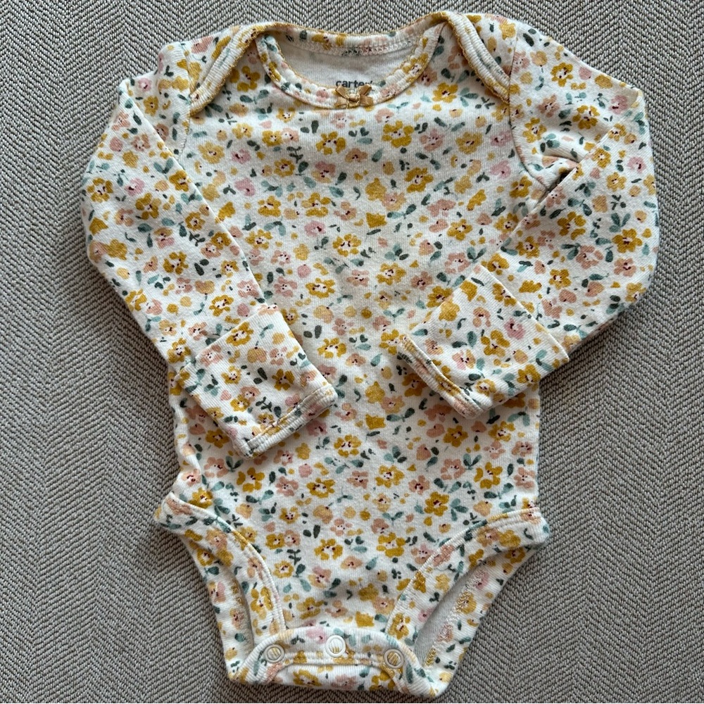 [5/$15] Cotton Floral Bodysuit